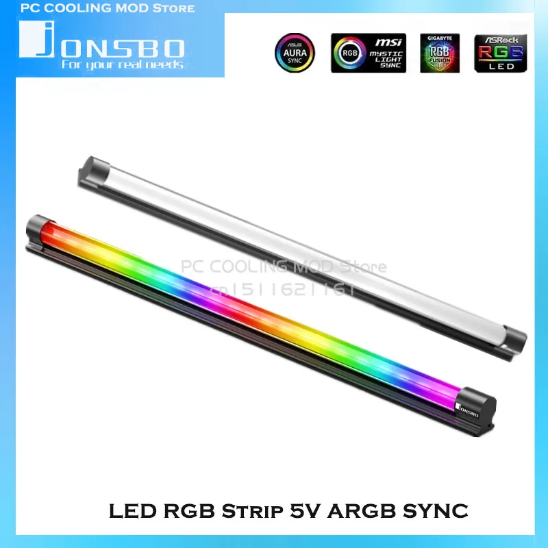 Светодиодная лента Jonsbo с RGB-подсветкой, 5 В, для ПК, магнитная основа, длина 36 см