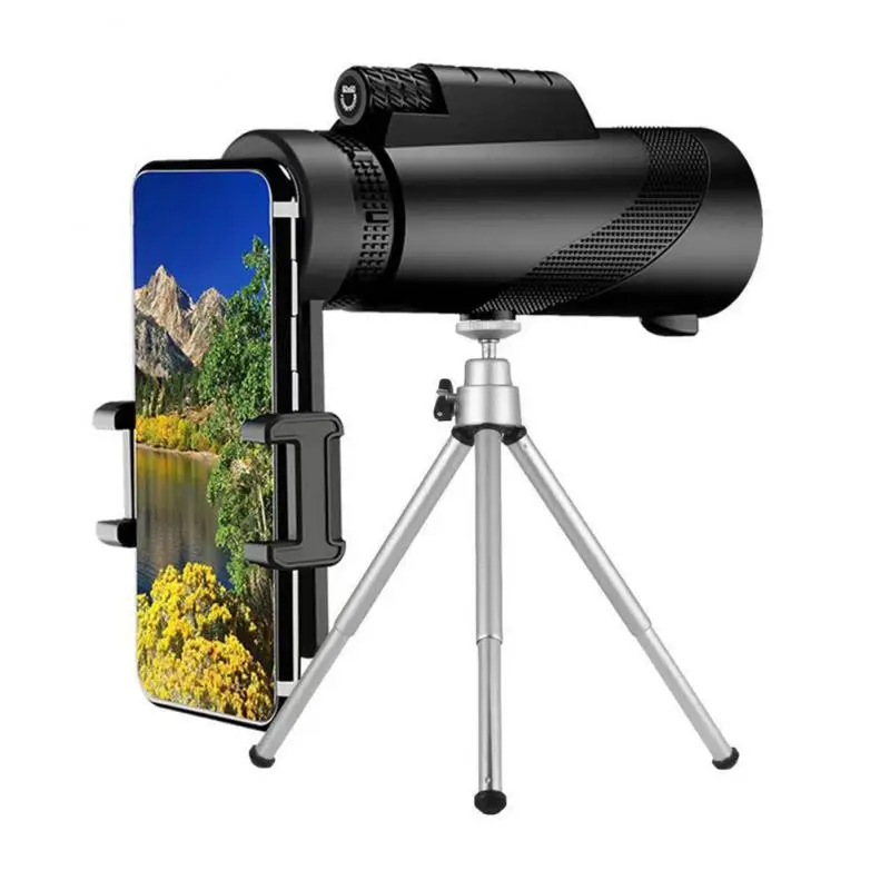 Telescopio Monocular Hd de largo alcance, Prisma Bak4 con/sin trípode, Clip  para teléfono, para caza y Camping al aire libre, 80x100, 8000M - AliExpress