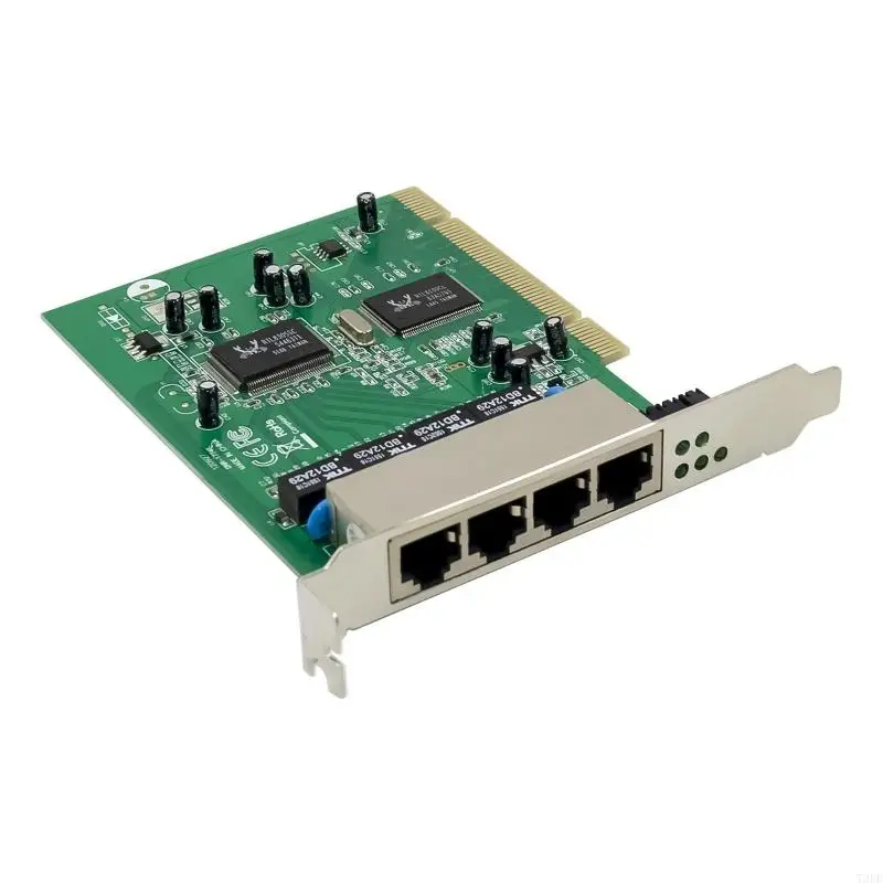 T3EE 4 x RJ45 PCI Quad 100M Ethernet Board with RTL8305+8100CL Chipset 4 Ports LAN PCI Adapter For Desktop PC