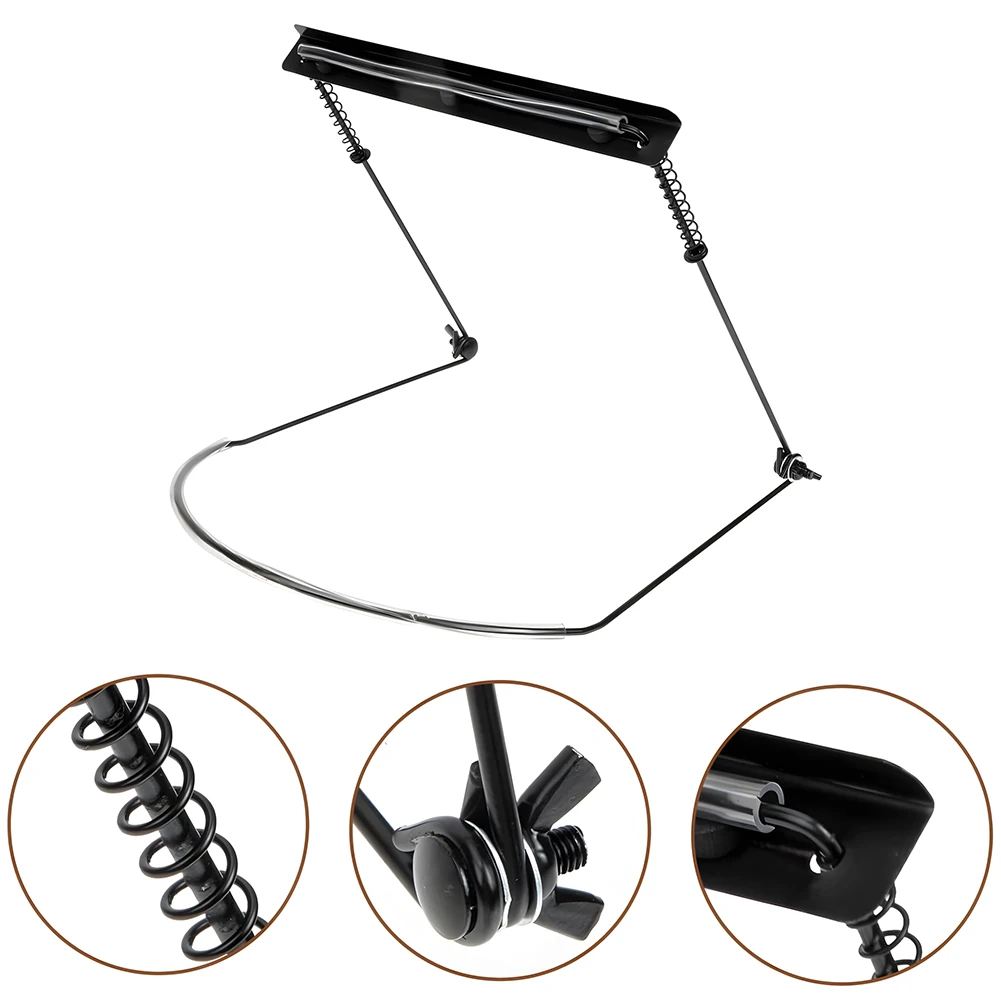 24 Holes Harmonica Neck Holder Metal Hands Free Harp Neck Brace Harmonica Stand Bracket Mouth Organ Support Harp Rack Stand
