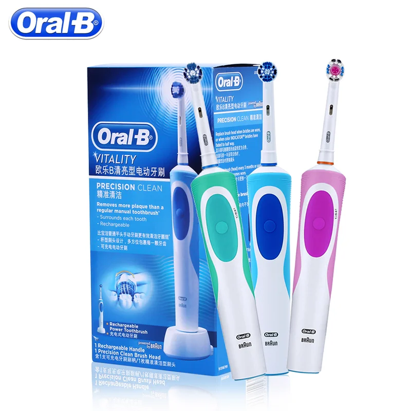 Oral B Electric Toothbrush Adult Rotation Clean Teeth Charging Tooth Brush 3D Whiten Teeth Oral Care Brush With Gift Brush Heads images - 6