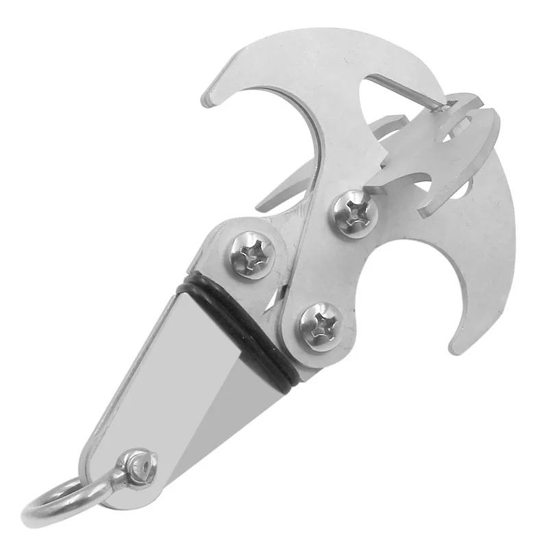 Stainless Steel Grappling Hook Folding Climbing Claw for