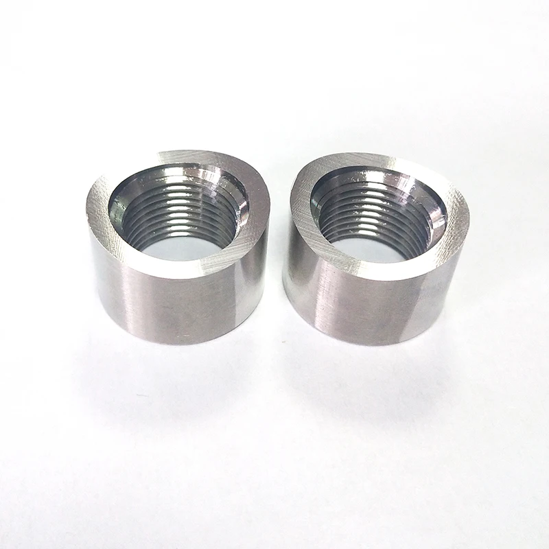 1PCS Stainless Steel O2 Oxygen Sensor Curve Notched Base Nut Bung M18x1.5 Adapter 2