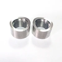 1PCS Stainless Steel O2 Oxygen Sensor Curve Notched Base Nut Bung M18x1.5 Adapter 2