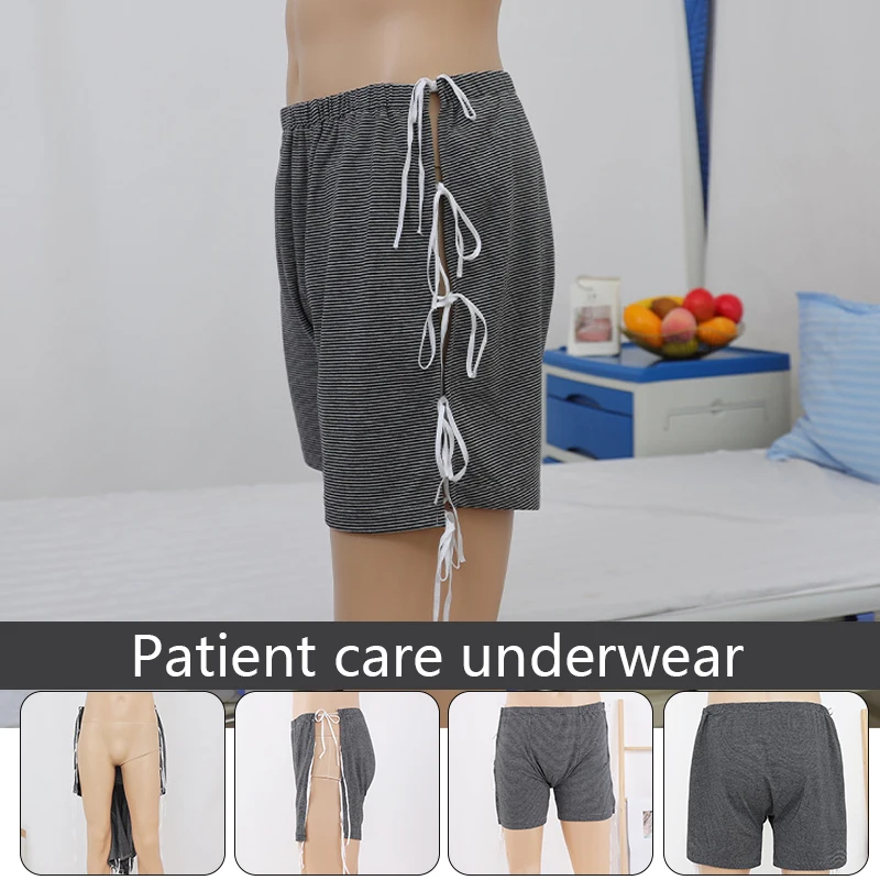 Quality Tethered Men Nursing Underpants Easy To Open and Close Suitable for Patients/elderly Daily Home Health Care