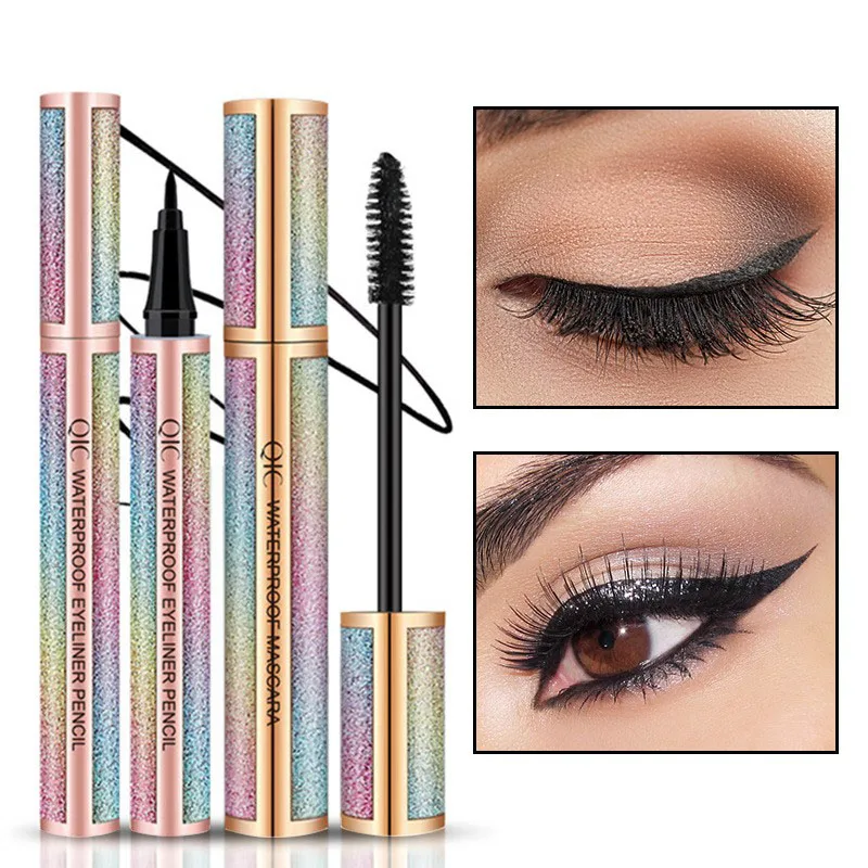 4d Mascara Eyeliner Combo Set Thick Waterproof Non staining Color