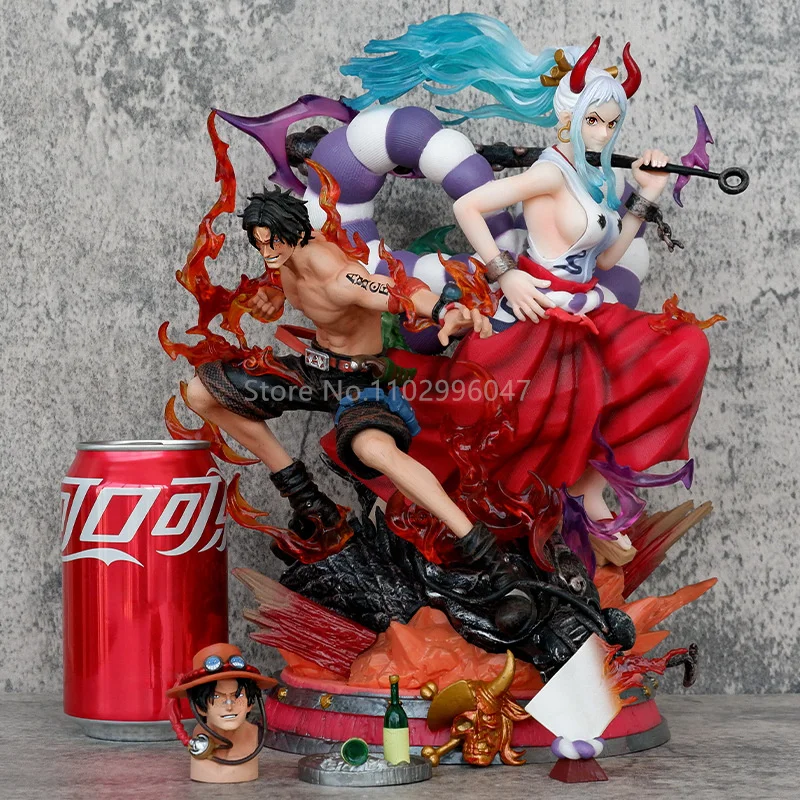 

Anime One Piece Figures Yamato Portgas D Ace Emperor Yan Son Of Kaido United Action Figures 29cm Pvc Model Collection Doll Toy