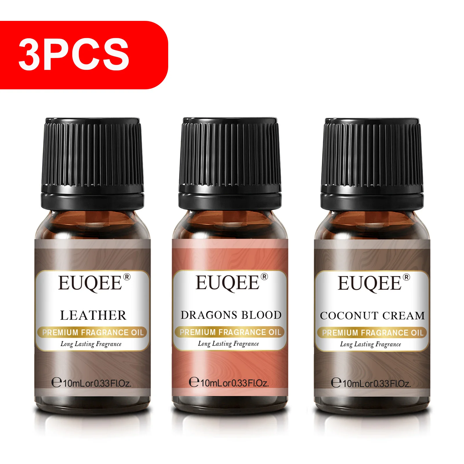 EUQEE 10ML Luxury Men's Fragrance Oil - Leather, Forest Pine, Coffee Cake, Cedarwood, Bay Rum Aroma