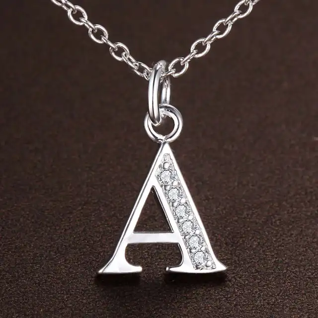 Letter pendant necklace