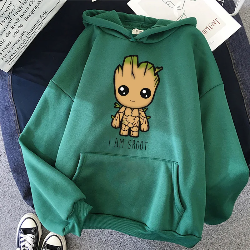 thumbnail image 1 of Sudadera con capucha De Groot para hombre y mujer, suéter Unisex con estampado de Héroe de película, de gran tamaño, de alta calidad, 1 of 5