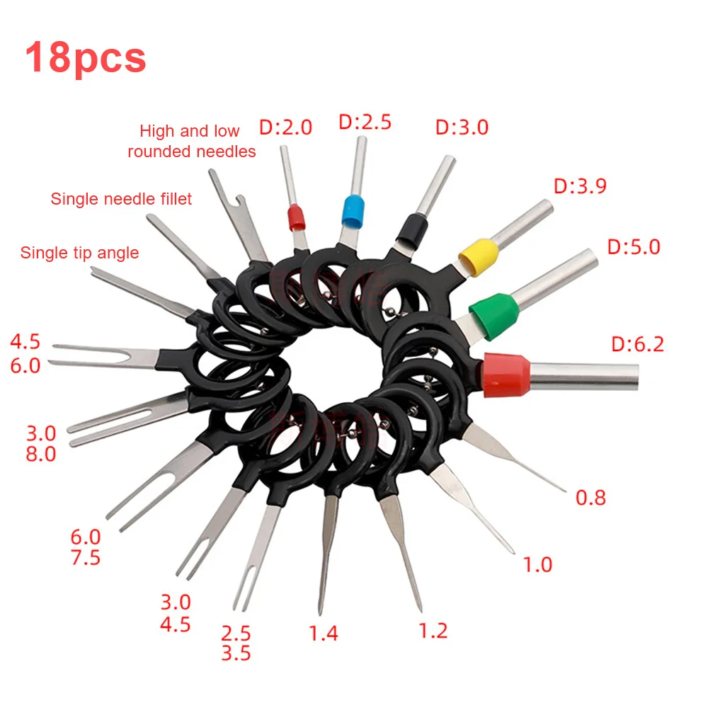 Keys For Car Pins Car Removal Tools Automotive Plug Terminal Remove Tool Set Electrical Wire Crimp Connector Extractor Kit car terminal extractor terminal removal kit terminal removal tool car terminal puller electrical connector pin removal kit