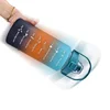 2L Outdoor Large Capacity Water Bottle Plastic Cup Bounce Cover Portable Leakproof Straw Cup Time Marker Gradient Gym Bottles 5