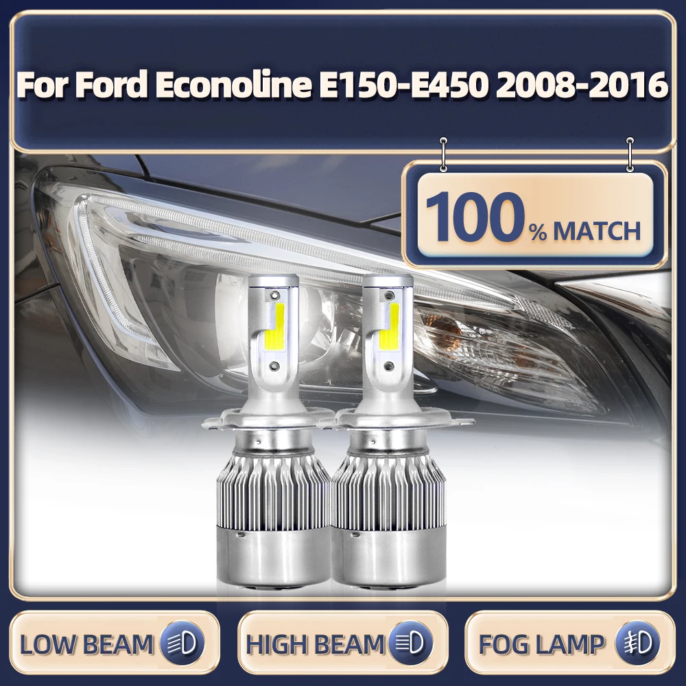 

H13 Canbus LED Light 120W 20000LM Turbo LED Car Headlight Bulbs For Ford Econoline E150-E450 2008-2011 2012 2013 2014 2015 2016