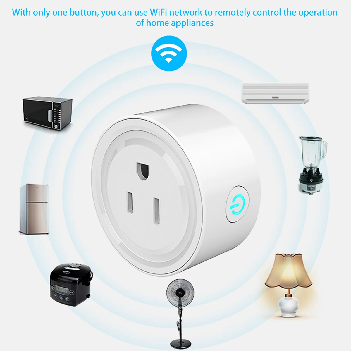 Smart Socket 10A 1100W 2.4GHZ WiFi SocketTimer Function Remote Control Voice Control US Power Outlet Intelligent Socket