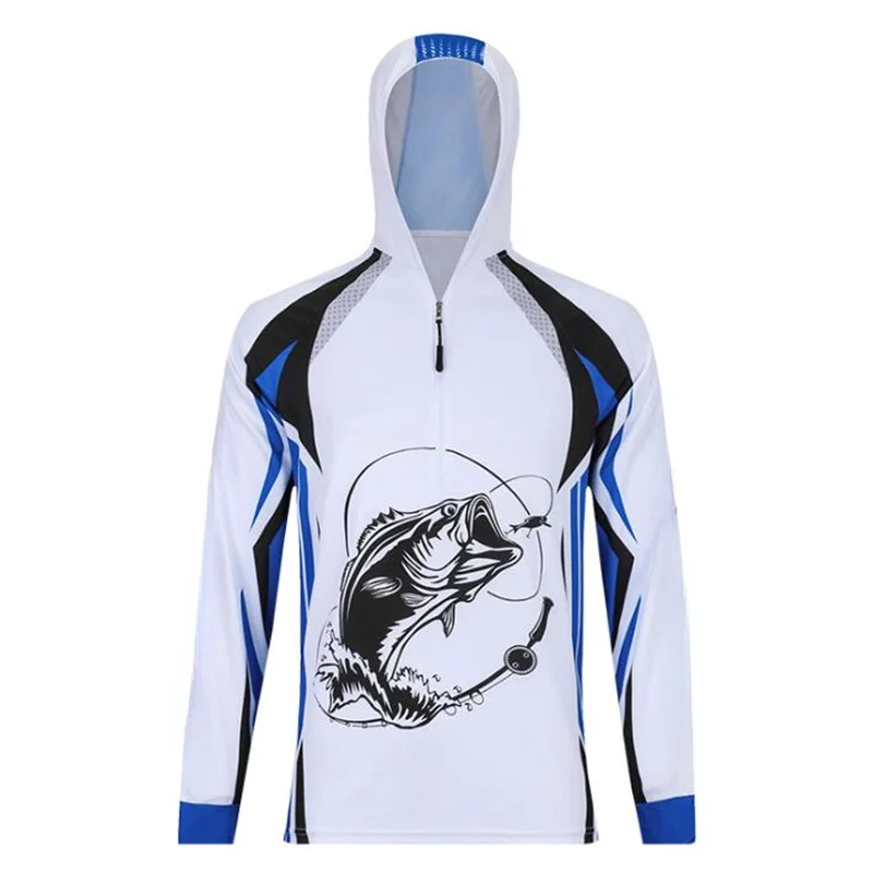 Fly Fishing Clothes Anti-UV Long Sleeve Fishing Jersey Professional Breathable Quick Dry Fishing Hoodie Outdoor Men Clothes Coat