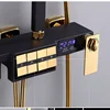Piano Digital Bathroom Shower Set SDSN Solid Brass Black Gold Thermostatic Shower Faucet Luxury Black Gold Pianoforte Shower Set 2