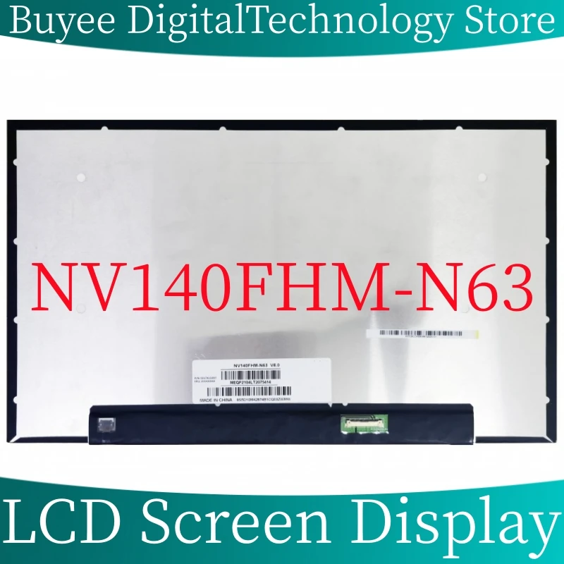 

14" NEW NV140FHM-N63 Laptop LCD Screen Panel NV140FHM N63 LED Display Monitor 1920X1080 FHD 30Pins Replacement