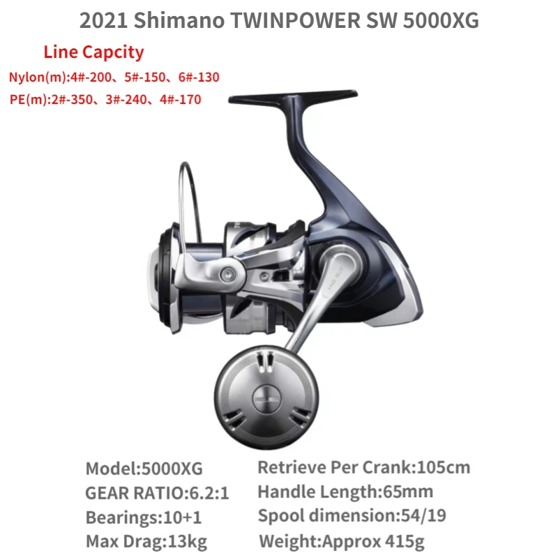 オリジナル 2021 シマノツインパワーツインパワー SW 4000 5000 6000