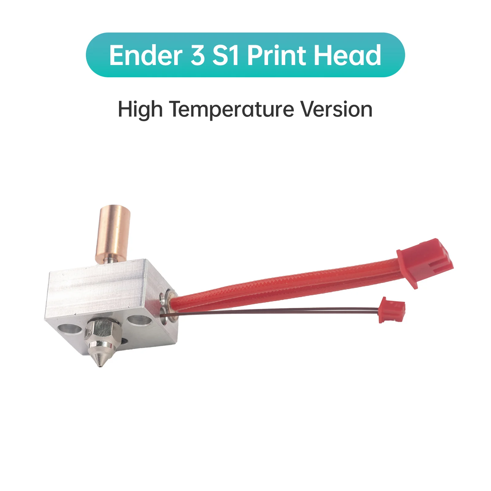 업그레이드된 핫엔드 압출기 히터 블록 키트, 고온 500 ℃ 호환 Ender 3 S1 3D 프린터 깍지, 실리콘 양말 포함, 0.4mm