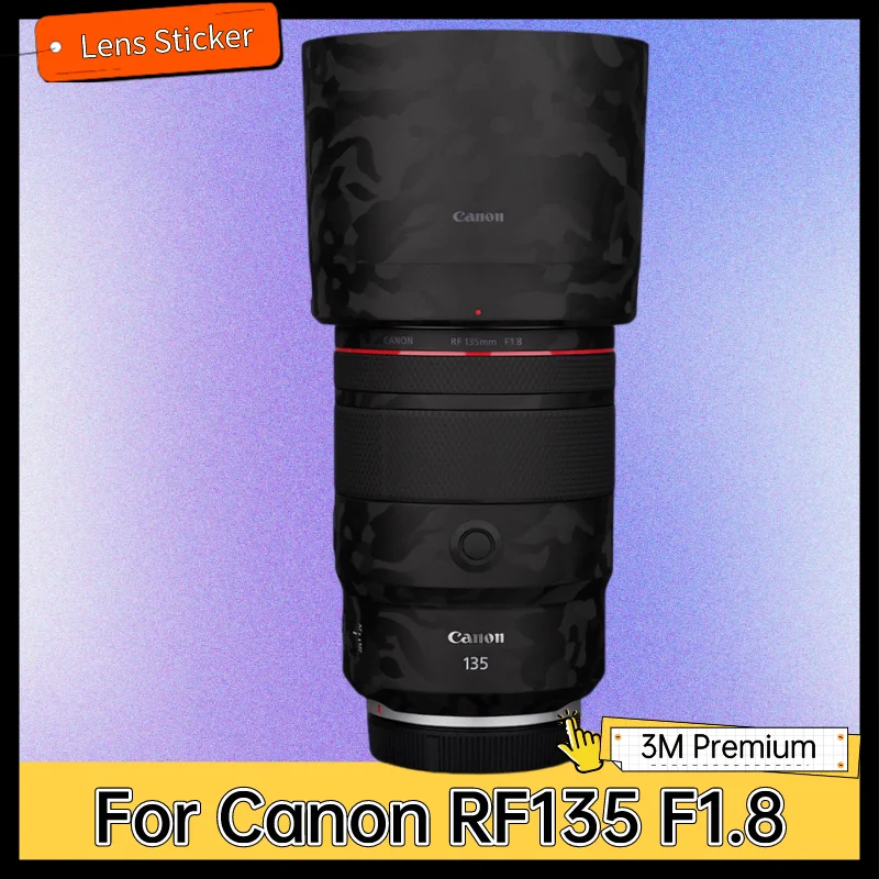 

Для Canon RF135 F1.8 наклейка на корпус объектива Защитная Наклейка на кожу виниловая пленка против царапин защитное покрытие