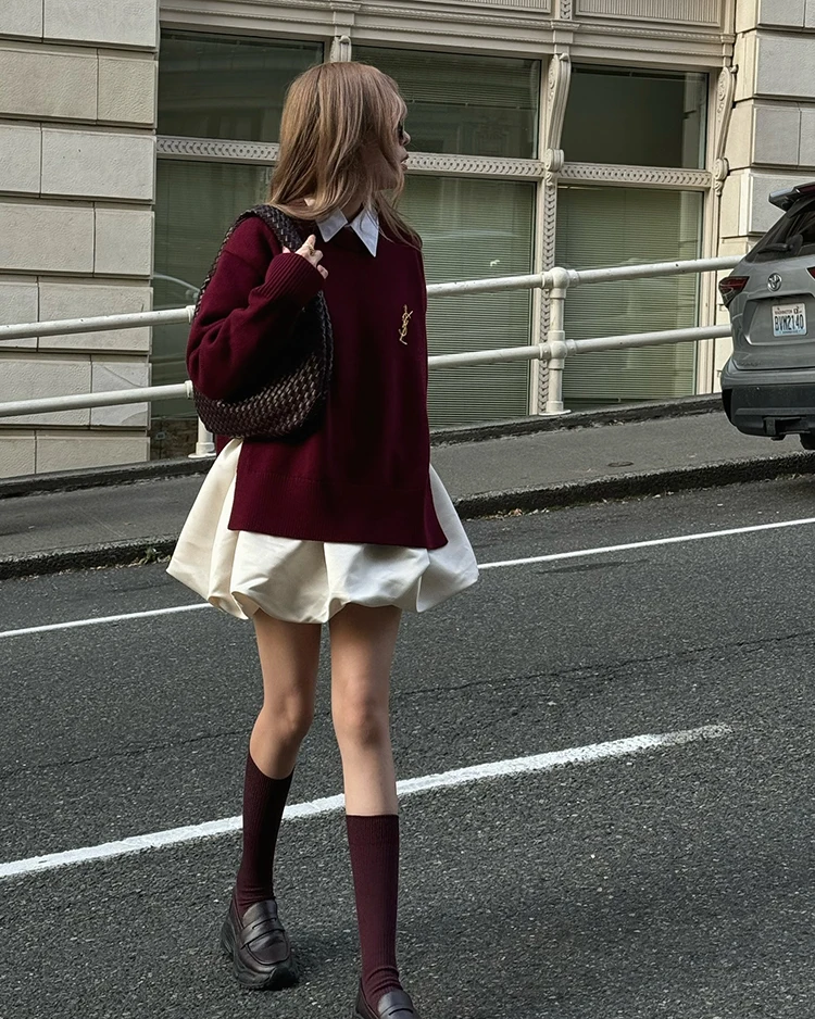 Spring Summer Sweet Cute Soft Shiny Satin Mini Bud Skirt Women with Shorts High Waist Short Luxury Designer Clothes