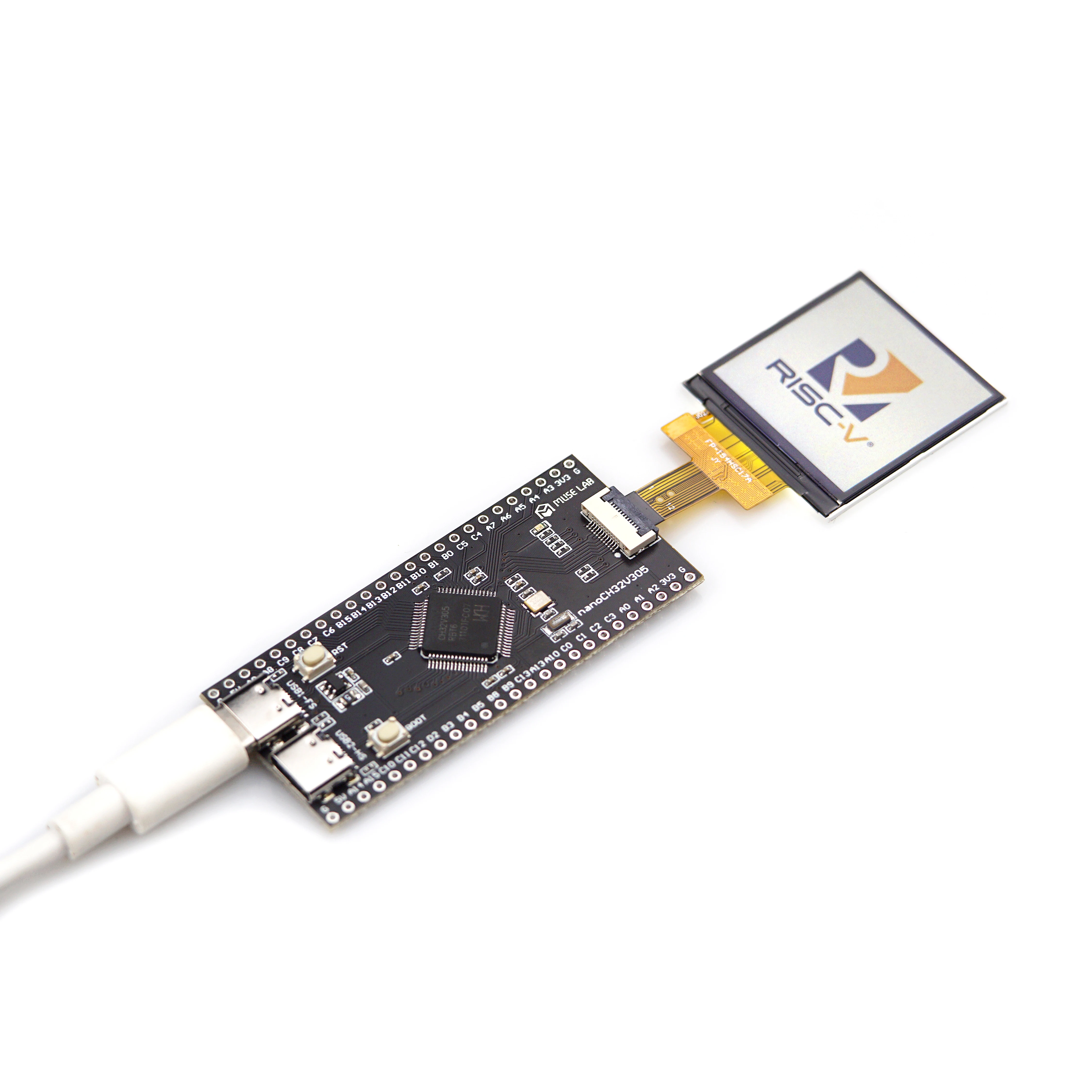 nanoCH32V305   WCH RISC-V  TYPE-C ̽ USB2.0  LCD ̽ SD ī   ҽ