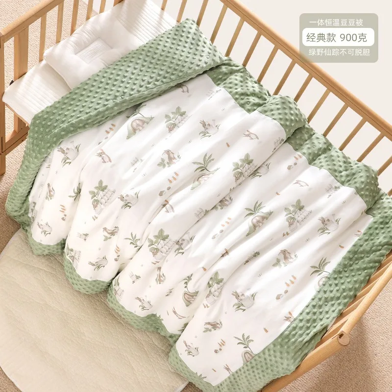 Quilt Baby Children's Blanket Autumn and Winter Thickened Baby Soothing Doudou Blanket Kindergarten Four Seasons