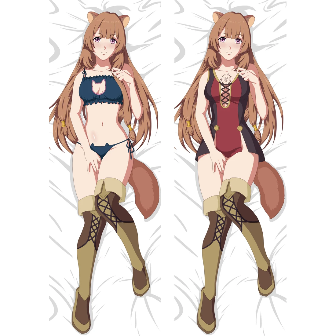 Чехол с изображением героев аниме The Rising Of Shield Hero Raphtalia Подушка Dakimakura наволочка