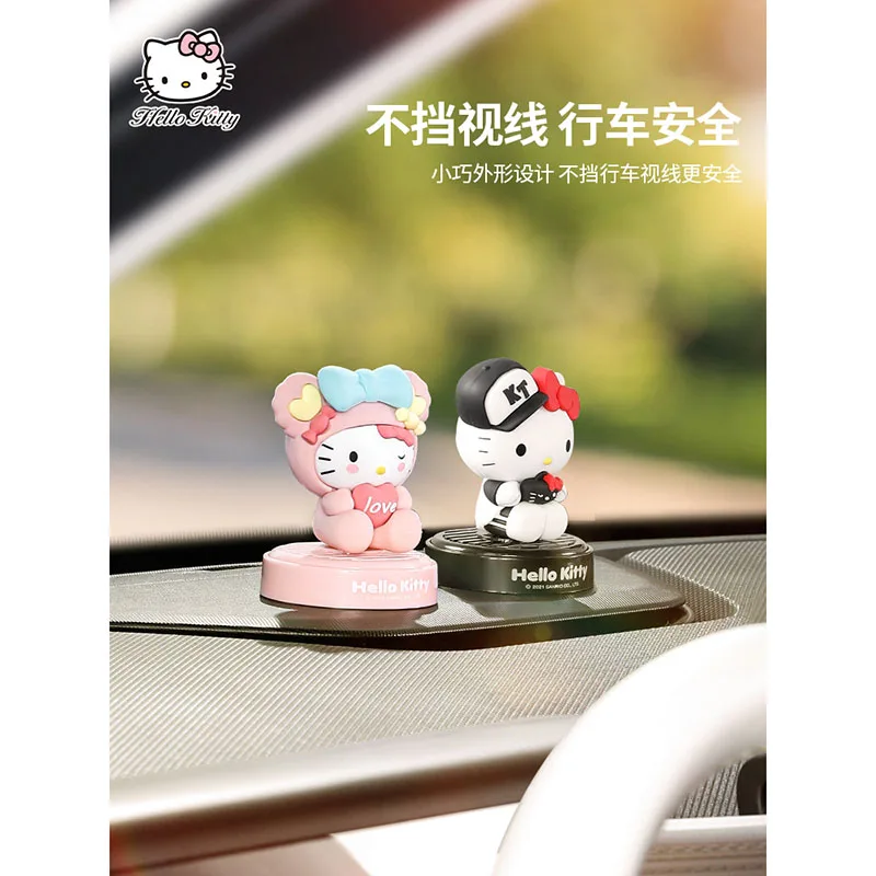 2022 Kawaii Sanriod Anime Kt Katze Auto Lufterfrischer Cartoon Auto Zubehör  Dekoration Ornamente Auto Duft Anhänger Geschenk Spielzeug