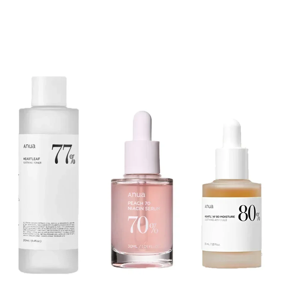 Anua Heartleaf Original Skincare Products Moisturizing Rice Toner Niacinamide Whitening Serum Cleansing Oil Peach 70% Essence