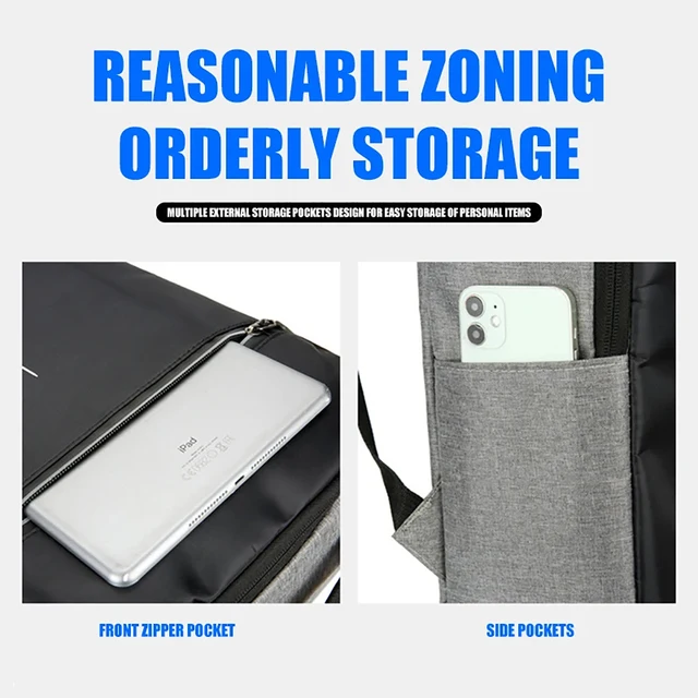 Short Distance Business Travel, 16 Inch Large Capacity, USB Interface, Computer Backpack, Leisure Multifunctional, 1Pc 5