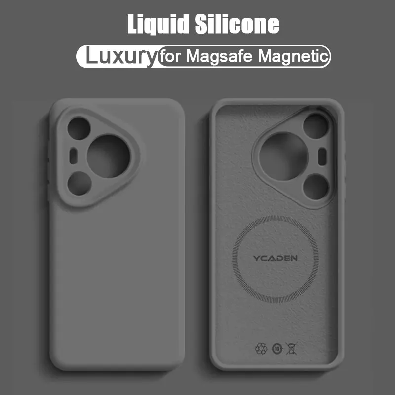 Luxury Liquid Silicone Magnetic Case - Matte Soft Shockproof Bumper Cover