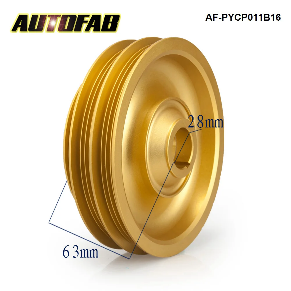AUTOFAB Aluminum Light Weight Belt Drive Crank Pulley For Honda Civic Si Integra B-Series 99-00 AF-PYCP011B16