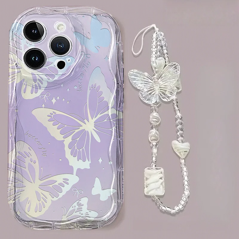 Butterfly Chain Y2K Bracelet Phone Case Cover