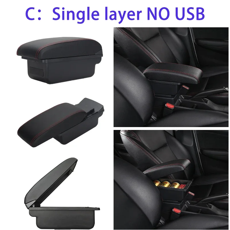 좌석 용 Ibiza armrest box 2017-2025 Ibiza Mk5 중앙 팔걸이 상자 인테리어 특수 자동차 수정 부품 보관함 USB