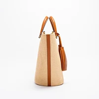 Sac à main CHCH pour femme, nouvelle collection été 2026, sac fourre-tout grande capacité abricot, sac de voyage et de plage double usage avec bandoulière 3
