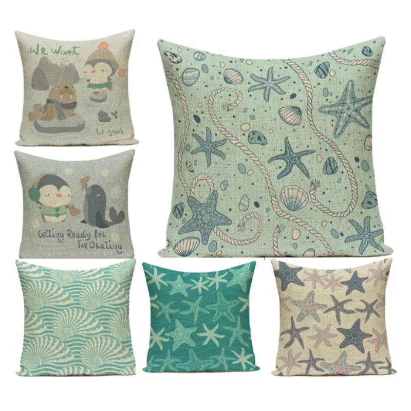 

Cushions Covers Cartoon Chair Gamer Square 45x45 Starfish Vintage Bedroom Personalized Gifts Decorative Pilow Case Cushion E2261