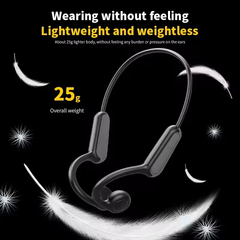 NEW Real Bone Conduction Sport Headphone Wireless Earphone Bluetooth-Compatible Headset Hands-free with Mic for Running - Image 4