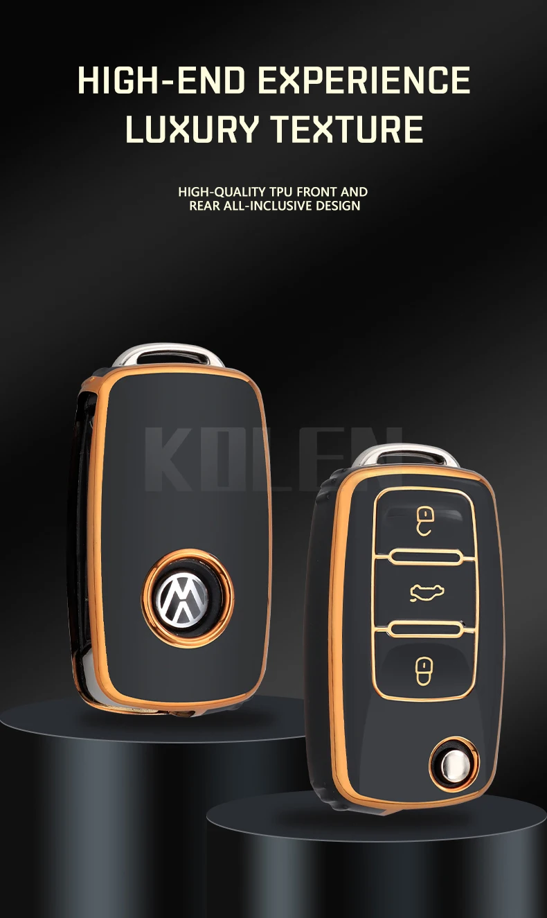 TPU Car Key Case Cover Shell Fob per VW Volkswagen Golf Polo Tiguan Passat Skoda Octavia Superb Kodiaq Seat Ateca Leon FR Ibiza - Sb59a47e269464606bbf93865cd03bbf66