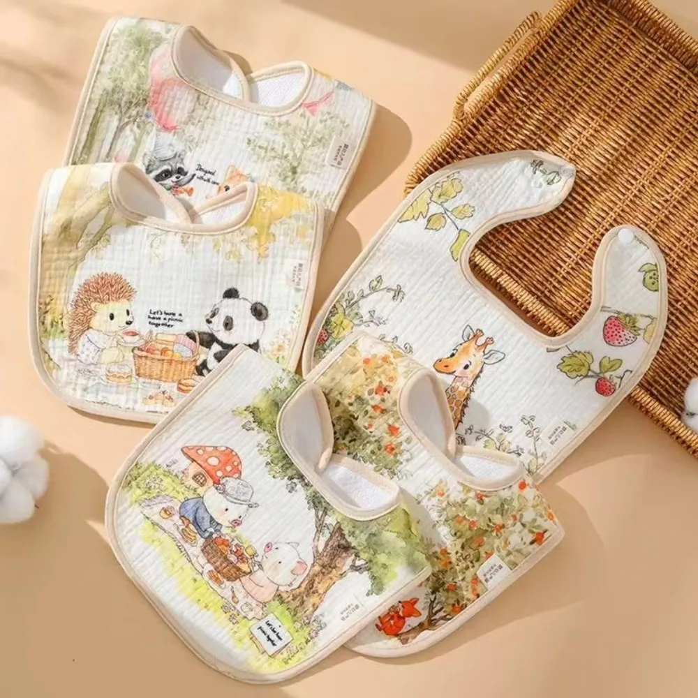 Cotton Waterproof Baby Bibs for Girls Boys Feeding