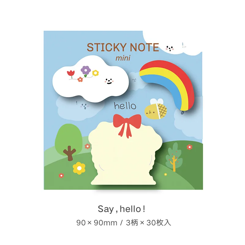 Korean Cute Cartoon Shaped Sticky Notes Collection