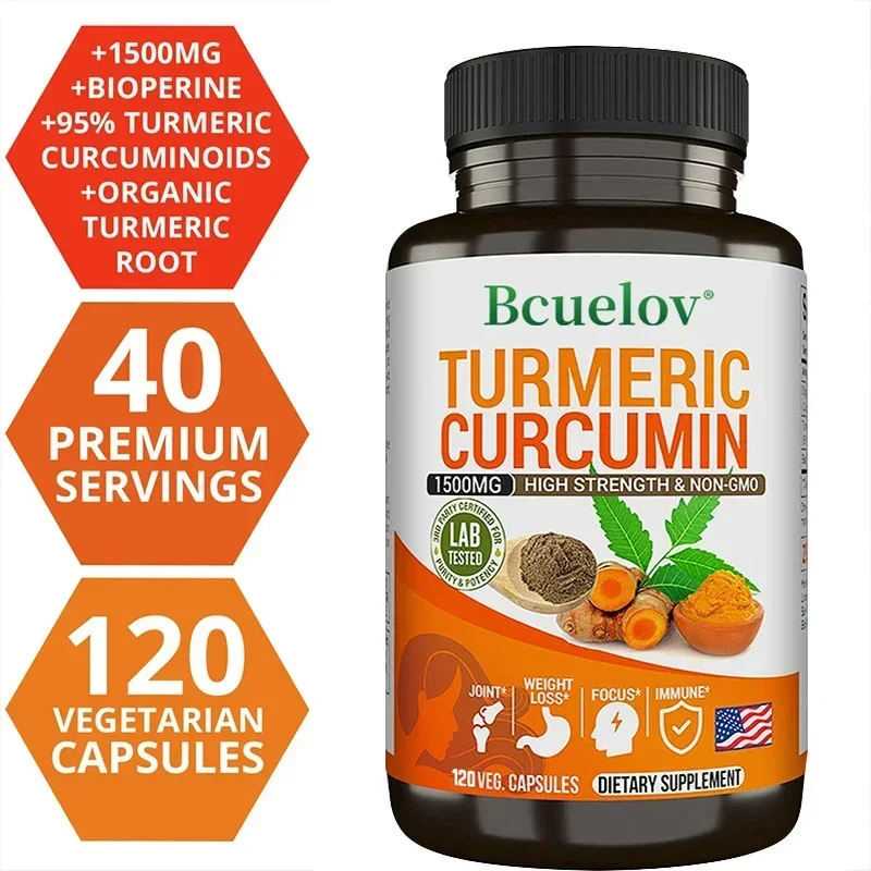 

Black pepper curcumin, enhances absorption, promotes joint and skin health, improves immunity, burns fat, gluten-free