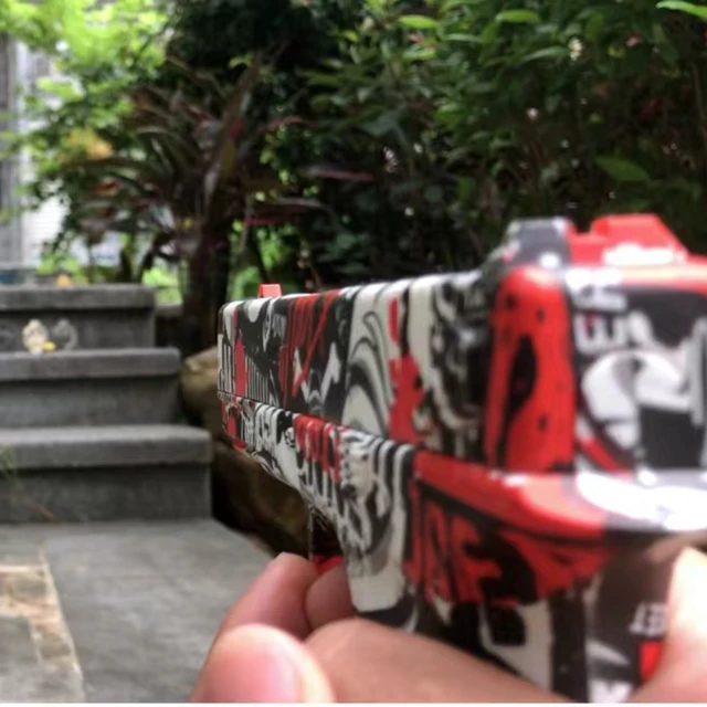 Csnoobs G17 Manual Loading Toy Guns Safety Bullet Gun CS Outdoor Weapon Shooting Games Birthday Gift  for Kids Adult 2