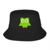 Duolingo Owl Duo Bucket Hat Panama For Man Woman Bob Hats Autumn Fisherman Hats Summer Beach Fishing Unisex Caps 4