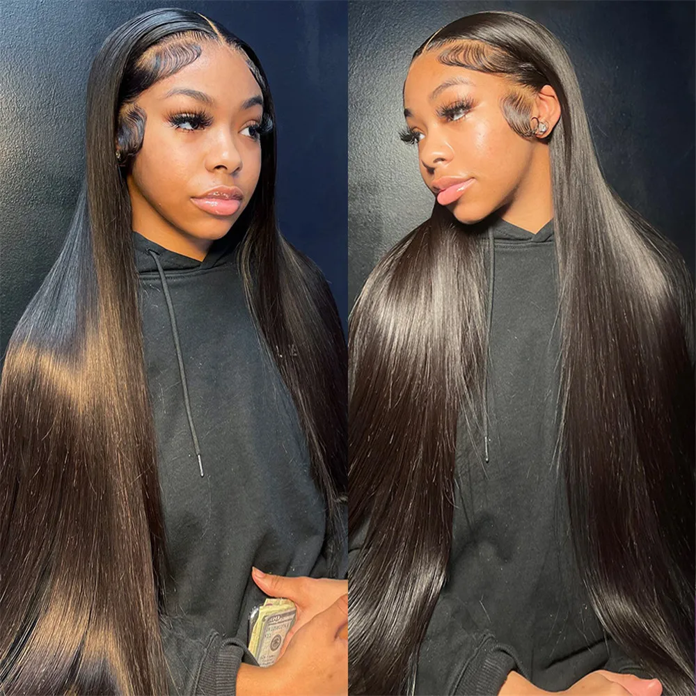 30 40 Inch 13x6 Bone Straight HD Transparent Lace Front Wigs 13x4 HD Lace Frontal Wig For Black Women Brazilian Wigs Human Hair 5