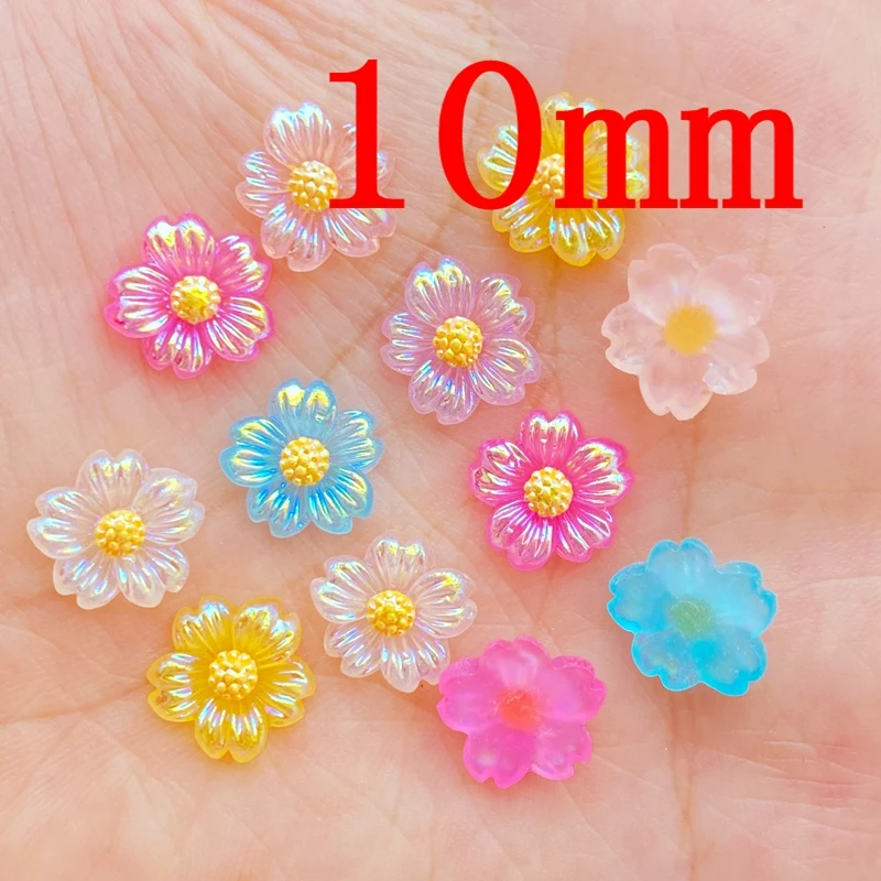30Pcs 10mm Mini Colorful 3D Flower Nail Art Resin Mix Colors Floral Nail  Art Charms Flower Shaped Manicure Supplies - AliExpress