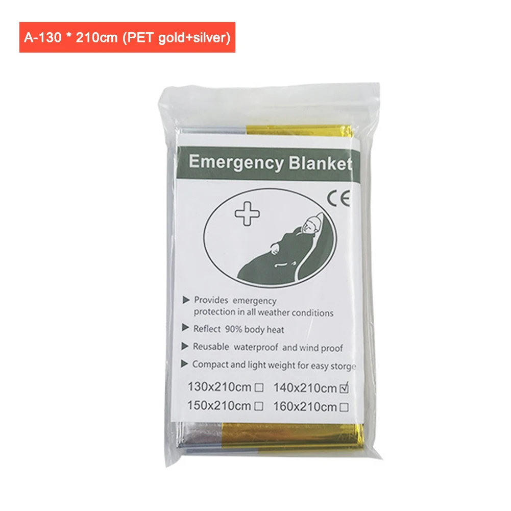 Waterproof Emergency Sleeping Bag Lightweight Survive First Aid Kit Insulation Lifesaving for Hiking Outdoor for Travel Hunting