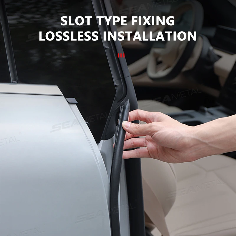Car Door Edge Scratch Protector Strip B Pillar Rubber Moulding Trim Protection Side Adhesive Sealing Guard Stickers