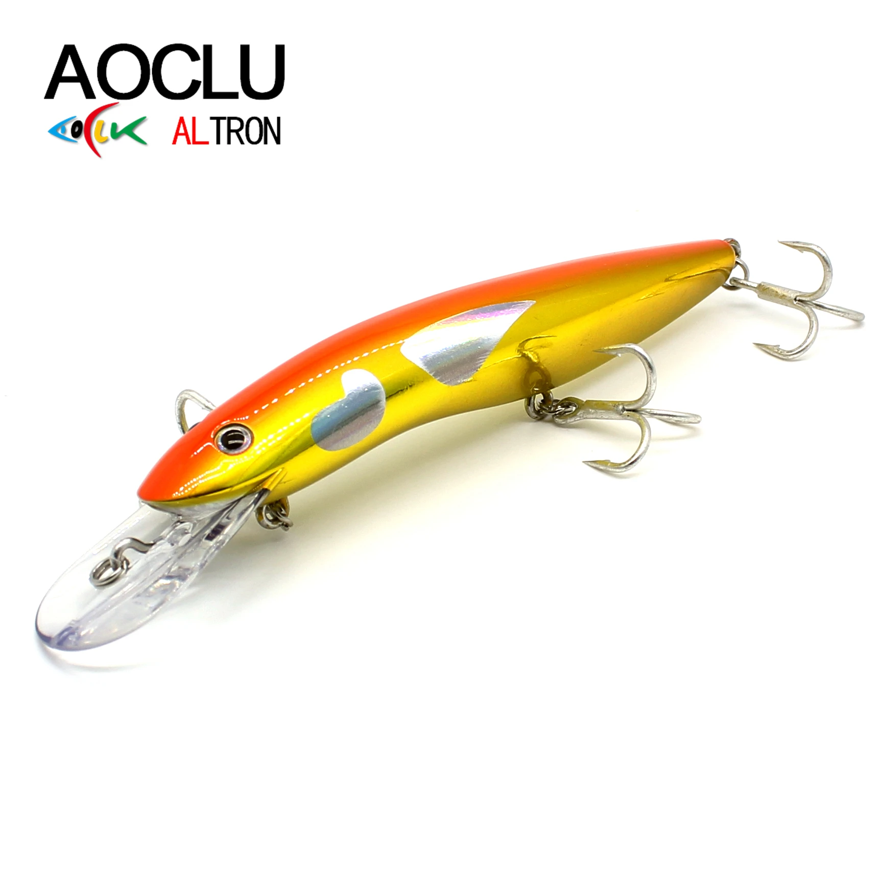 AOCLU Schwimm Minnow 125mm 26g Harten Köder Jerkbait Rassel 1PC Draht Für Tiefe Meer Boot Felsen Locken 4X Höhen Haken Japan Qualität