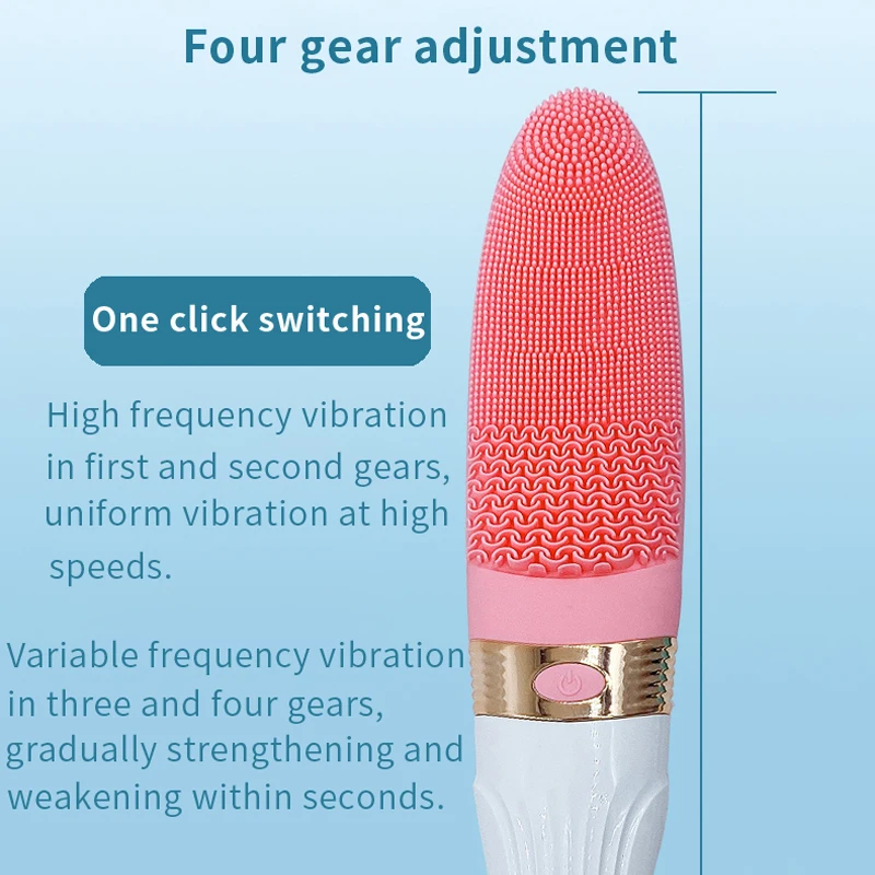 Electric Bath Brush Sonic Silicone Body Scrubber Long Back Brush Bathroom Cleaning Spa